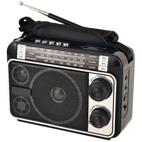 Ciel-AM/FM/SW1/SW2 Radio à transistor Radio AC ou fonctionnant sur batterie avec la meilleure réception Grand haut-parleur,de dyk.Trywise (1/4)