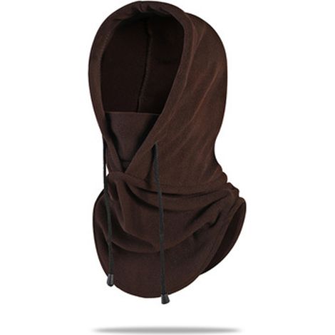 1 Cagoule polaire, masque ski intégral, cordon ajustable, bonnet coupe-vent, pour moto et sports d'hiver (1/5)
