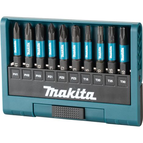 Makita E-12011 10 Piece Black Impact Driver Impact Screwdriver Bit Set Pozi 50mm