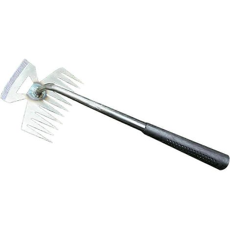 Désherbeur multifonctionnel, arrache-serpents manuel, outil portable pour désherber, terre meuble, désherbeur manuel en acier à haute teneur en carbone pour cour et jardin-C Rubber Handle (1/5)