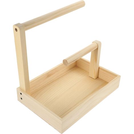 Présentoir à Bijoux avec Plateau Multifonction en Bois Massif Beige pour Organiser Colliers et Porte-clés, Design Minimaliste Élégant pour Décoration de Bureau (1/5)