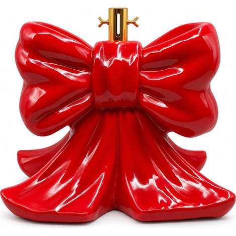 Base Albero Natale Decorativo Fiocco Poliresina 57 Cm Rosso (1/3)