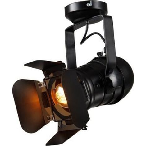 Lampe Plafond PAR30 - Douille E27 - Support Rotatif Réglable - Luminaire Industriel Métal - Pour Intérieur Salon Chambre Café Couloir (1/5)