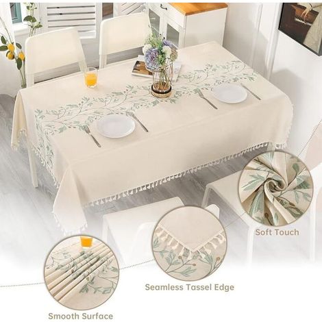 Linge de table coton 140x220 cm 140 x 220 cm anti-taches (1/4)