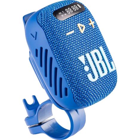 Enceinte Bluetooth + FM JBL Wind 3 5W étanche + support vélo/moto bleu
