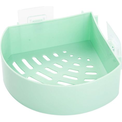 1 étagère d'angle sans perçage, ventouse forte, drainage, salle de bain, cuisine (1/5)