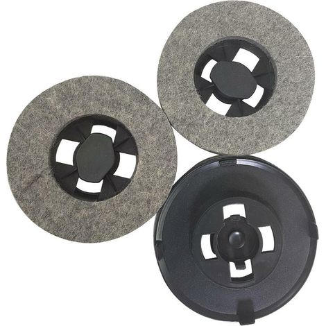 Spazzole con feltro per lucidatrice con ganci 3pz compatibile