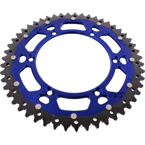 Piñón trasero doble ZF ZFD-822-51-BLU, 520/51z azul para Beta / Brixton / Gas Gas / HM-Moto / Husqvarna