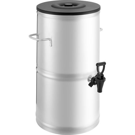 Mophorn Dispensador de Bebidas de 15 L, fabricado en acero inoxidable 304, equipado con grifo y asa. Ideal para servir bebidas frías o calientes como té, café y agua en cafeterías y restaurantes. (1/5)