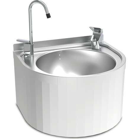 Fontaine à Eau Murale en Inox Ronde 350 x 300 mm - Fricosmos