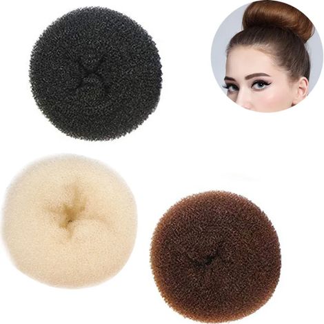 3-teiliges Haaraccessoire-Set: Haarkissen, Volumenkissen, donut-förmiges Haarknotenkissen, Duttkissen, Dutt-Perücke (1/5)