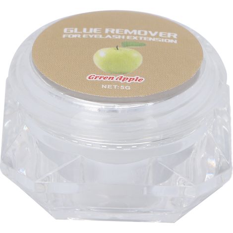 Crème dissolvante pour cils 5g, parfum fruité, dissout l'adhésif des extensions de cils, pomme. (1/5)