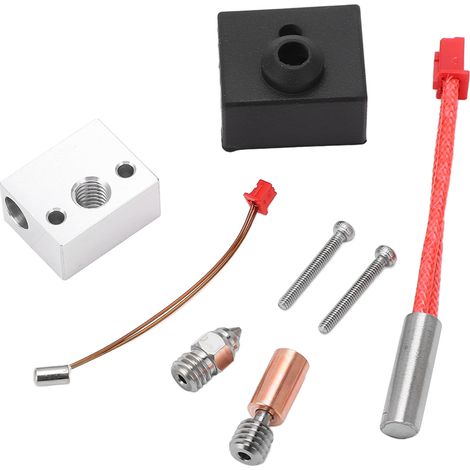 Aluminium-Heizblock-Set für 3D-Drucker, Hochtemperatur-Bimetall-Heizkörper, 24 V, 40 W, passend für Ender 3 S1 (1/5)