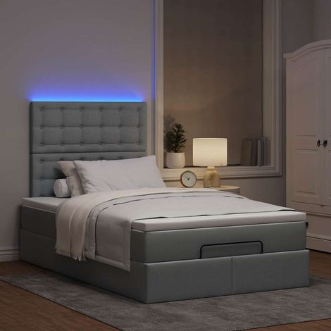 Maison Exclusive - Struttura Letto Pouf con Materasso 120x190 cm in Tessuto