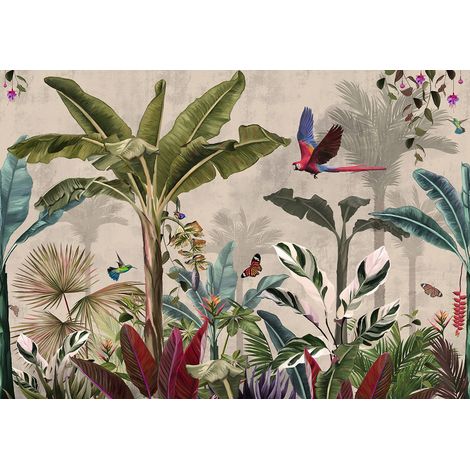 Papier peint panoramique - Forêt Tropicale - 130 cm x 91 cm (1/2)