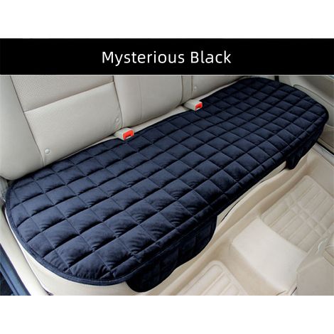 Coussin de siège auto en peluche noir pour banquette arrière 133 x 49 cm (1/5)