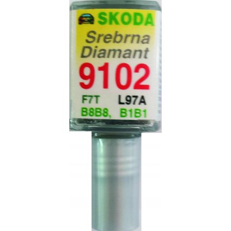 Réparation des rayures de peinture automobile Skoda 9102 argent diamant 10 ml ARA (1/5)