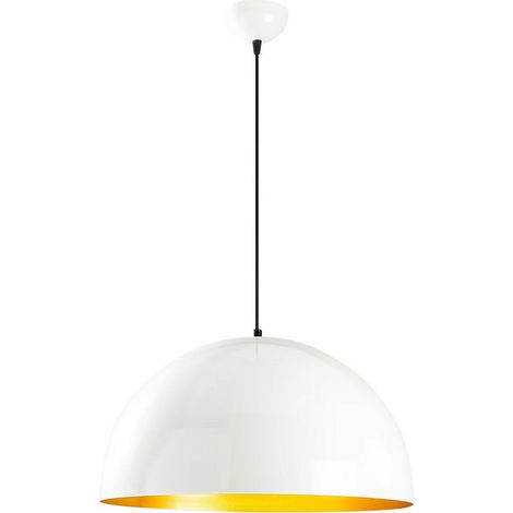 [NEUWERTIG] B-Ware Hängeleuchte Berceste 234-S Hängelampe Deckenlampe Leuchte Lampe Ø50cm weiß/gold