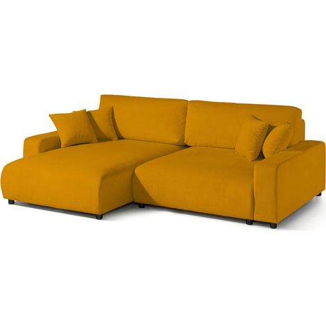 Ecksofa Akazie gelb 234x170x78 cm teilmontiert SOFAS (1/4)