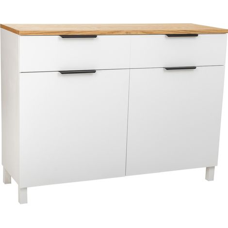 Aparador de madera 2 cajones y 2 puertas 120x40x88h cm (1/5)