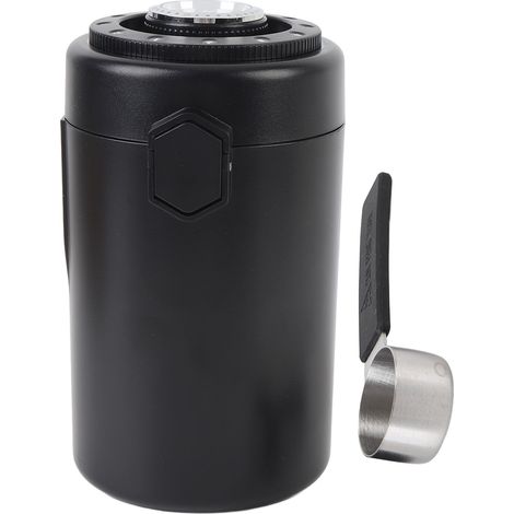 Boîte à café hermétique 600ML, récipient de stockage de grains en acier inoxydable 304 avec système de surveillance de l'humidité pour le thé, les céréales et les aliments secs (1/5)
