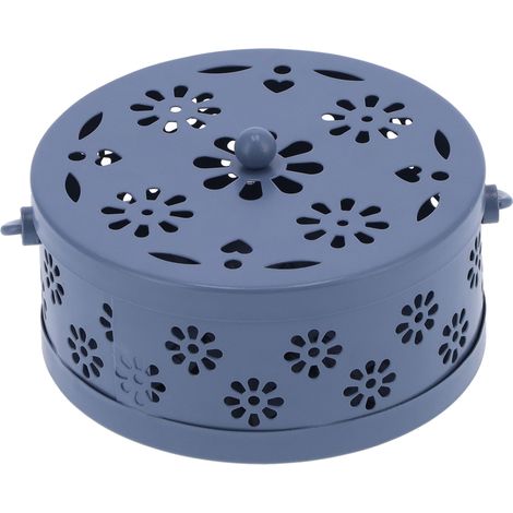 Porte-spirale anti-moustiques portable ignifugé avec couvercle, idéal pour la chambre d'enfant, à l'intérieur comme à l'extérieur. (1/5)