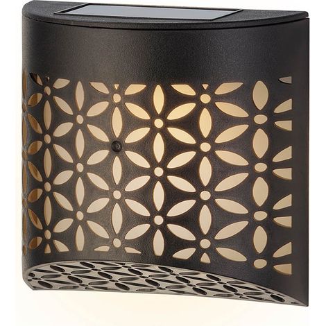 Lampe murale solar motif noir flower