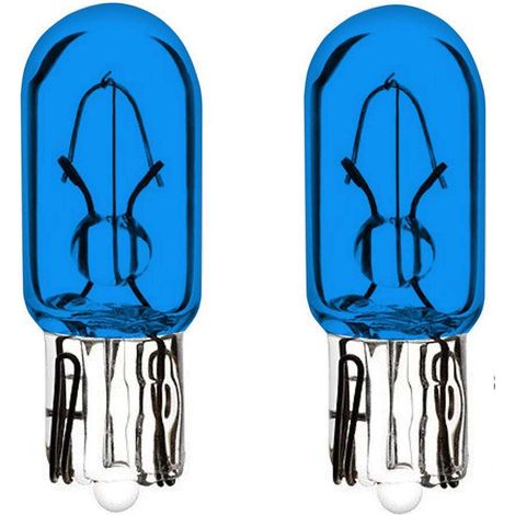 2x ampoule 12V 1.7W T6.5 W2.2x5.2D bleu wedge compteur tableau de bord voiture moto scooter (1/2)