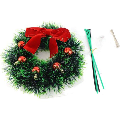Guirlande Lumineuse LED Pour Voiture De Noël Avec Ruban Rouge, Décoration Automobile Fête (1/5)