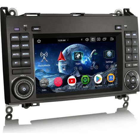 4-Kern 2 GB + 64 GB 7 Zoll Android 14 Autoradio 2 Din GPS Navigator für Mercedes W169 W245 A/B Klasse Viano Sprinter Vito VW Crafter Bluetooth 5.0 CarPlay Android Auto WiFi DSP DAB+ USB FM OBD