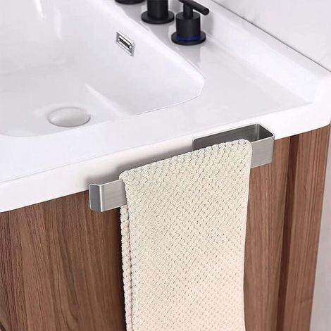 No-drill bathroom towel rack. Self-adhesive stainless steel towel rack. Bathroom and kitchen, 25cm (1/2)