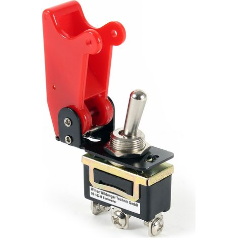 Wiltec Interruttore a leva Kill Switch per 125 V 35 A, Sistema ON-OFF-ON a 3 connessioni, Arresto di emergenza per tuning