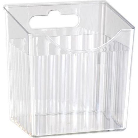 Wall Mounted Storage Bin Hanging Container Organizer Basket For Kitchen Bathroom Office Bedroom Transparent White (1/5)