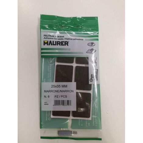 Maurer 6 feltrini adesivi marroni 2,5x3,5 f100212035