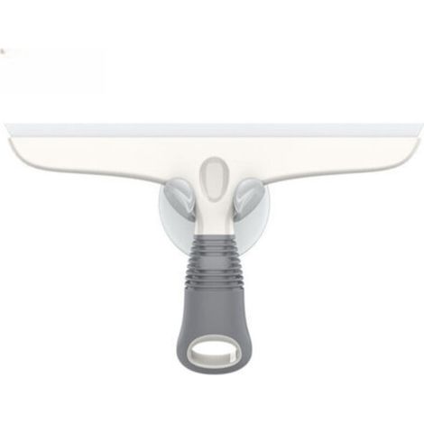 Blanc et Gris,Raclette Vitre Silicone avec Support Ventouse, Raclette Vitre Professionnel pour PareBrise de Voiture, Fenêtre, Porte de Douche, Salle de Bain (1/5)