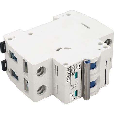 Disjoncteur miniature SGL7-63DC 500 V CC, sectionneur solaire bipolaire, déclencheur thermomagnétique, montage sur rail DIN pour systèmes photovoltaïques 63 A (1/5)