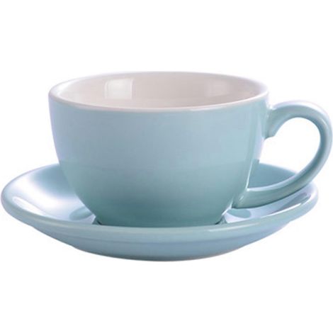 Set aus Porzellantassen und Untertassen, geeignet für Cappuccino, wiederverwendbares Tassenservice für den Morgentee, ideal für Partys zu Hause. (1/5)