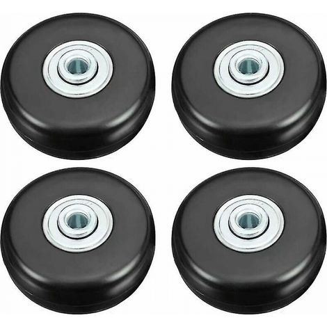 BEBUSINGOTO Ruedas para maletas, ruedas para reparación de maletas de equipaje, resistentes, de 50 mm, silenciosas, de goma, universales, giratorias, de repuesto, para transporte, 4 unidades (1/5)