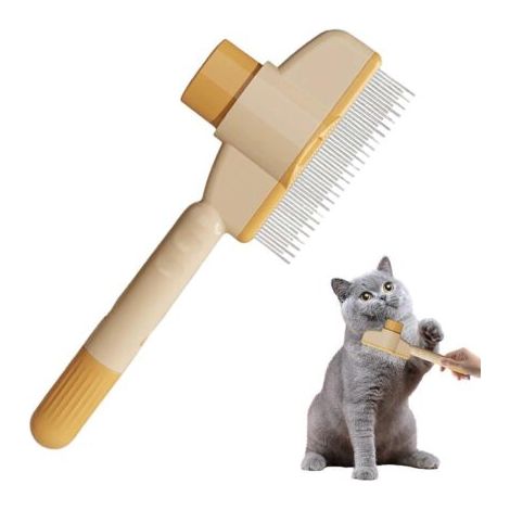 Brosse Fur Flash pour chats et chiens, peigne ergonomique orange auto-emballé pour démêler les poils et prendre soin des poils emmêlés (1/4)