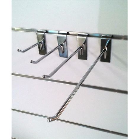 50 Ganci Espositori Porta Blister 15 Cm Per Pannello Dogato Cromato Negozi
