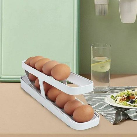 Distributeur D'œufs Pour Réfrigérateur Rouler Automatiquement La Boîte À Œufs,Rangement Oeuf Frigo,Organisateur De (1/5)