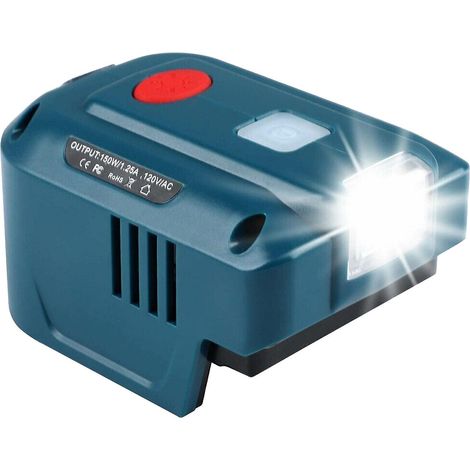 Convertisseur de puissance 18 V pour batterie Makita Lithium-ion 150 W USB pour camping et activités de plein air (neuf) (1/4)