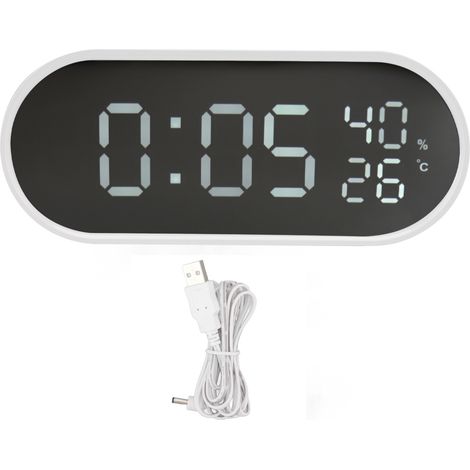 Digitaler Touchscreen mit Doppelalarm und LED-Spiegelanzeige (1/5)