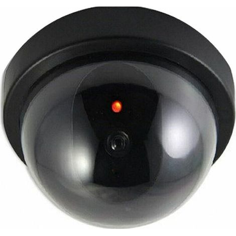 Attrappen von Überwachungskameras, gefälschte Kuppelkameras mit blinkendem LED-Licht für Unternehmen, Geschäfte, Privathaushalte, Innen- und Außenbereich (4er-Pack) – Schwarz (1/5)