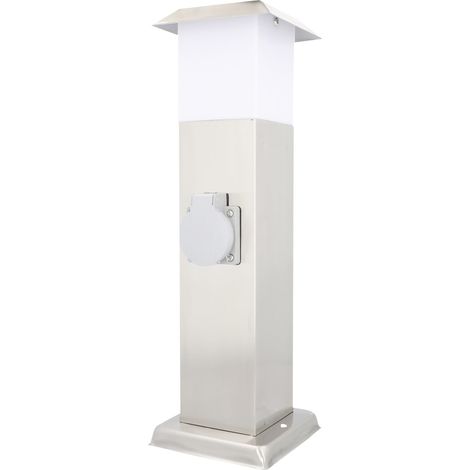 Edelstahlsäule 2 Steckdosen, ohne Kabel Aussensteckdosen (1/2)