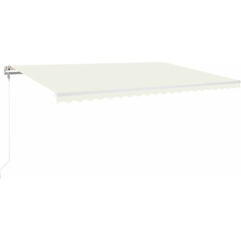 Maison Exclusive - Tenda Automatica con Sensore Vento e LED 500x350 cm Crema