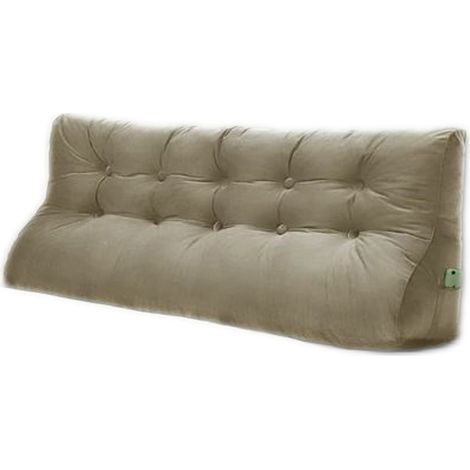 Oreiller en velours beige, 160 cm (1/5)