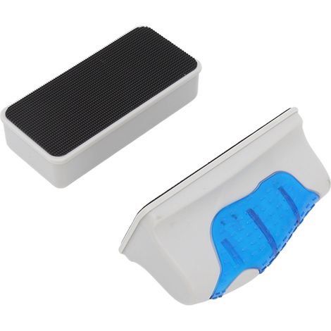 Brosse magnétique double face pour aquarium, idéale pour nettoyer les vitres et éliminer les algues. (1/5)