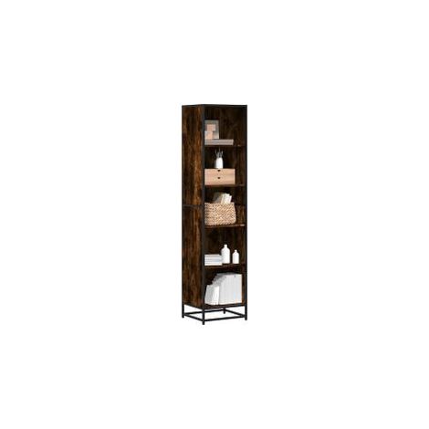 Bibliothèque chêne fumé 40x35x170,5 bois d'ingénierie (1/5)