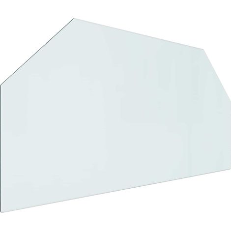 Fireplace Glass Plate Transparent 100 x 50 cm Glass vidaXL